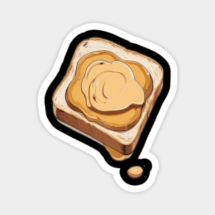 Peanut Butter Toast Kawaii Breakfast Yummy Vintage Sandwich Magnet