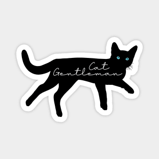 Cat Gentleman in Silhouette Magnet