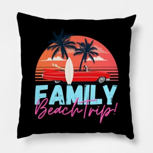 Family Beach Trip Pillow