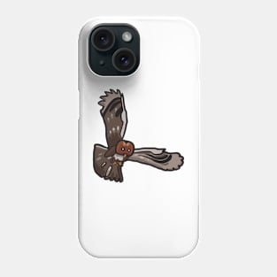 Tawny owl cartoon Phone Case