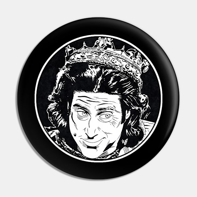 PRINCE JOHN - Robin Hood Men in Tights (Circle Black and White) Pin by Famous Weirdos