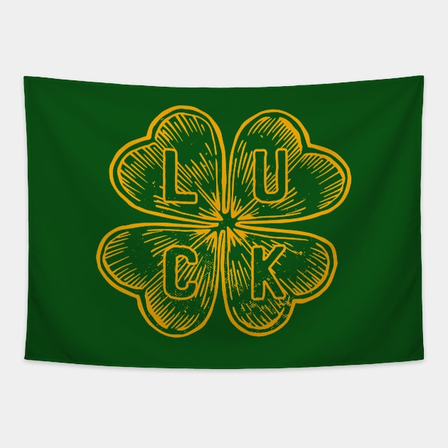 Luck Irish Shamrock Clover Leaf St Patrick's Day Tapestry by az_Designs