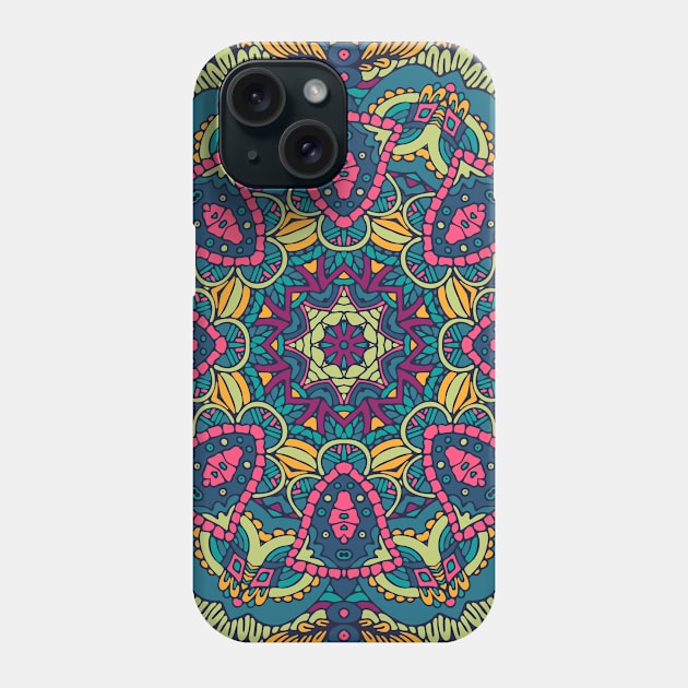 Colorful Oriental Rug Mandala Boho Pattern Phone Case by jodotodesign