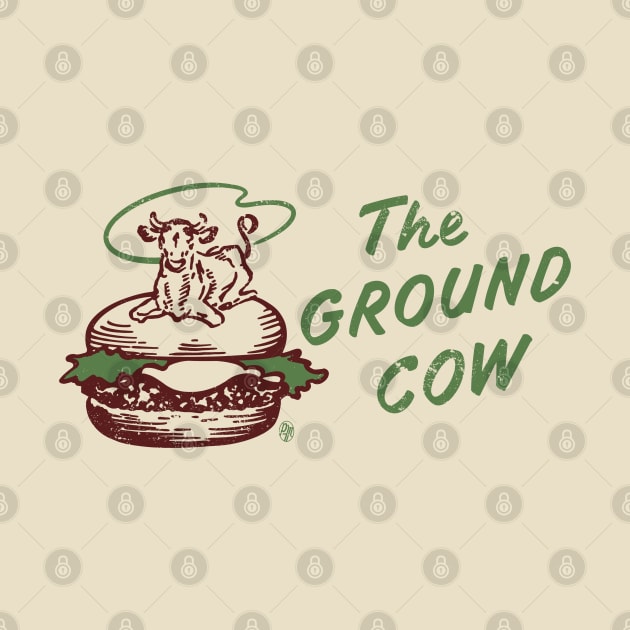 Retro Vintage The Ground Cow Restaurant by StudioPM71