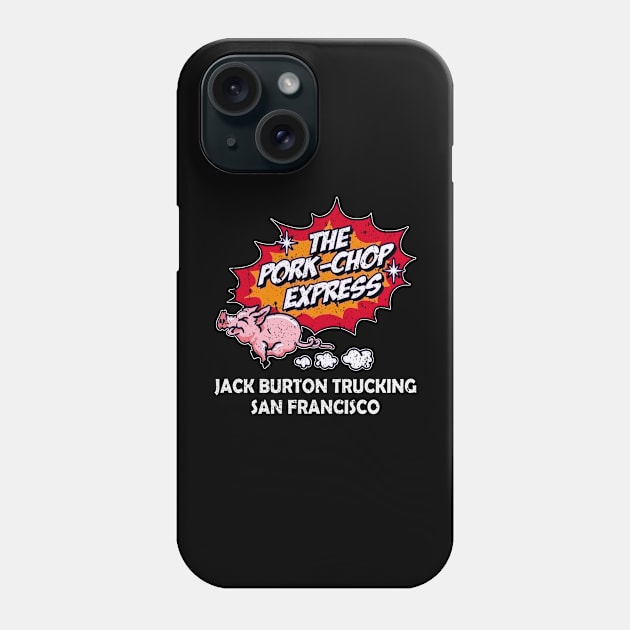 Chaos in Little China Jack Burton's Wild Ride Phone Case by Skateboarding Flaming Skeleton