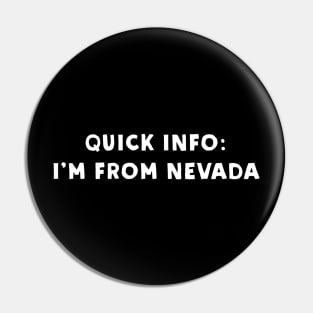 Nevada Cool & Funny Pin