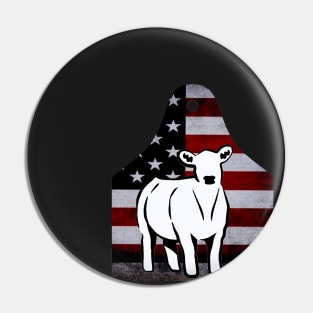 American Flag Ear Tag - Cow - NOT FOR RESALE WITHOUT PERMISSION Pin