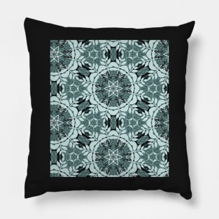 Mandala ornament - dark green mint Pillow