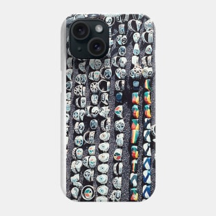 Metal and colored plastic rings Phone Case