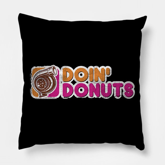 Doin' Donuts Drift Racing Shirt Pillow by Dailygrind