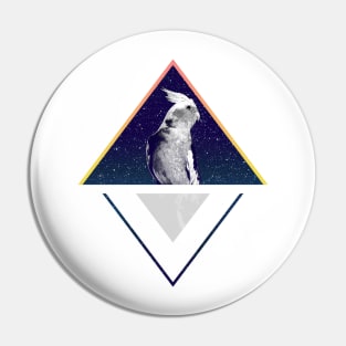 Modern Design Space Cockatiel Pin