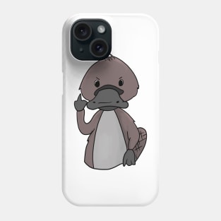 Grumpy Platypus Holding Middle finger funny gift Phone Case