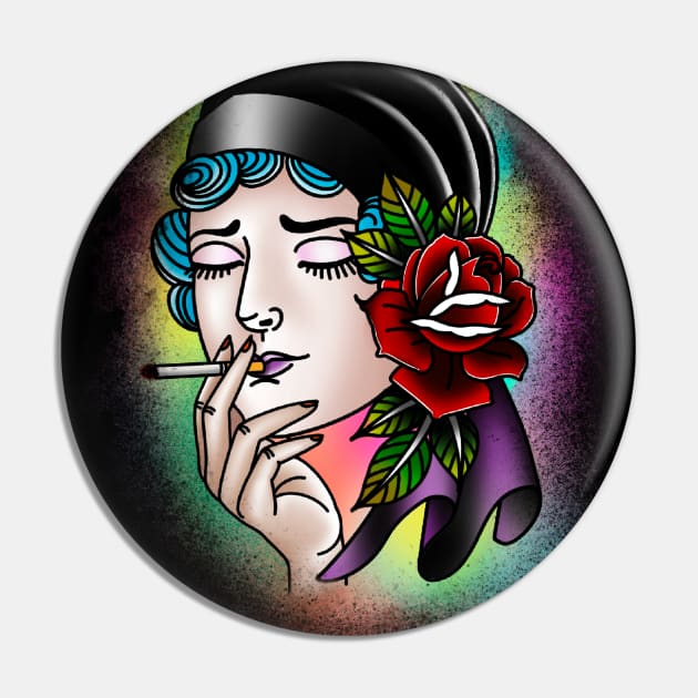 Retro hipster Pin by TyJys Ink&Design