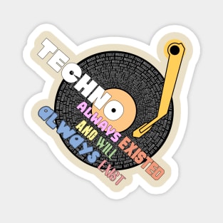 house music is life techno themed design Magnet