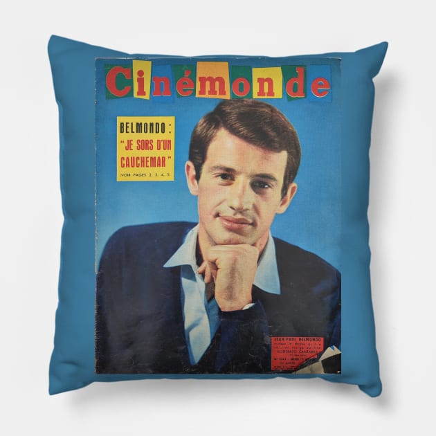 J P Belmondo Pillow by JonDelorme