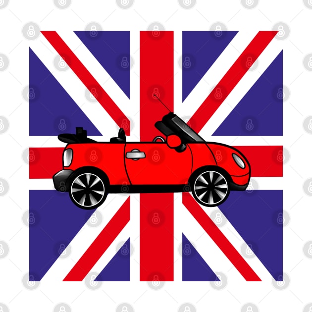 BEEP BEEP Mini, england flag by BeccaKen Designs