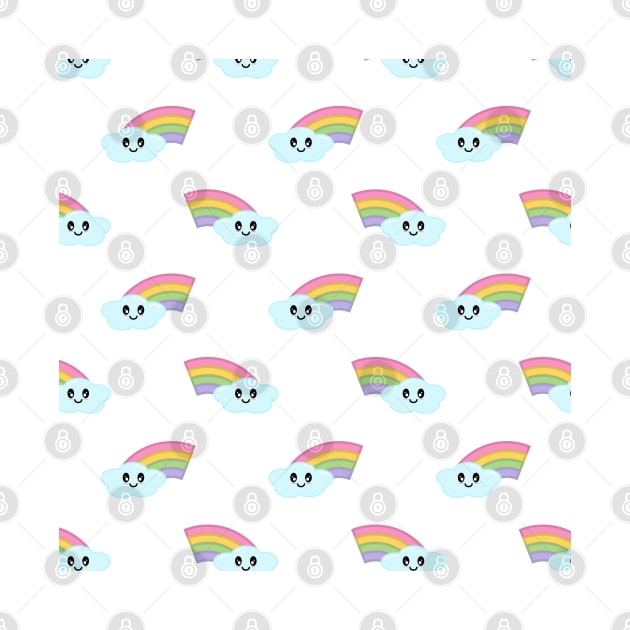 Kawaii Cute Rainbow Pattern by Kelly Gigi