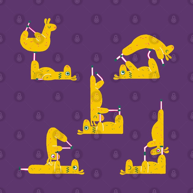 Yoga Llamas by GiuliaM