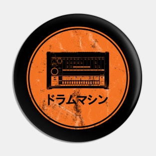 808 Drum Machine Orange Pin