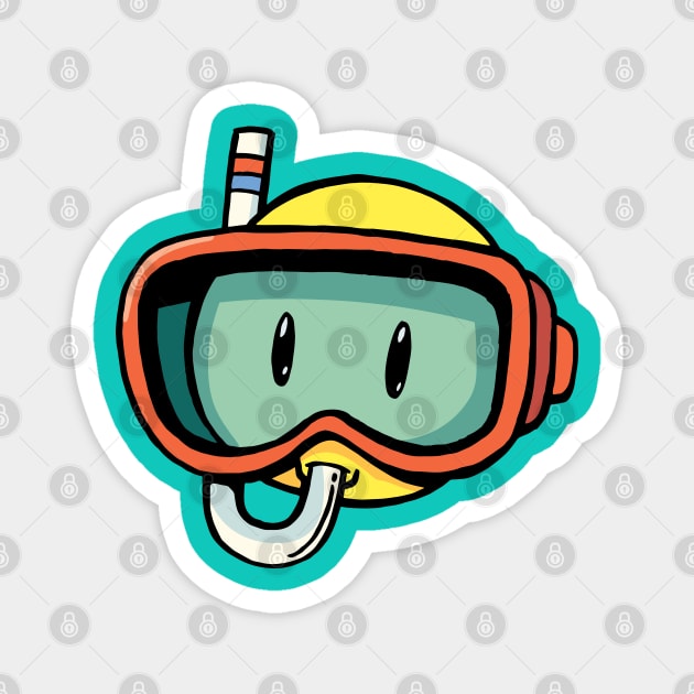 emoji with a diving mask Magnet by duxpavlic