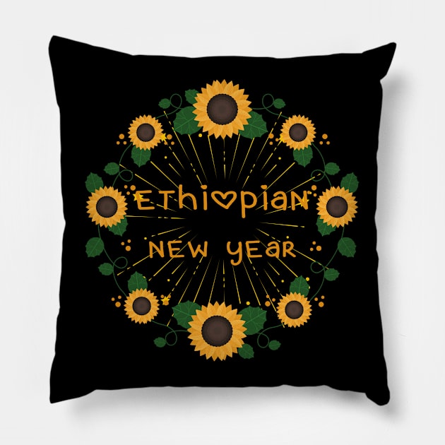 ethiopian new year/ethiopian new year 2020 Pillow by Abddox-99