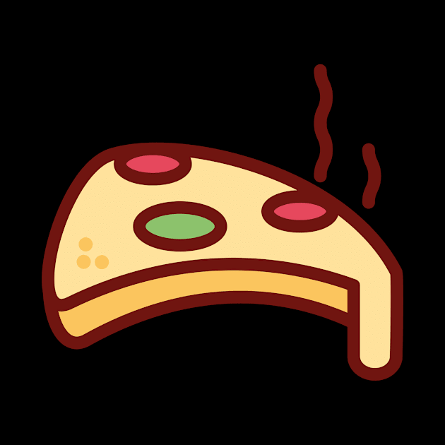 Dripping Cheese Kids Pizza by InkyArt