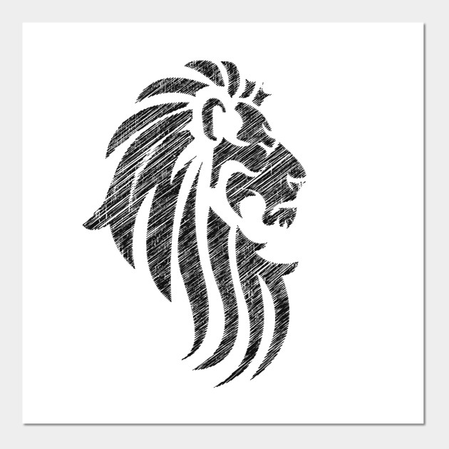 Lion Tribal Tattoo Style Design Posters And Art Prints Teepublic