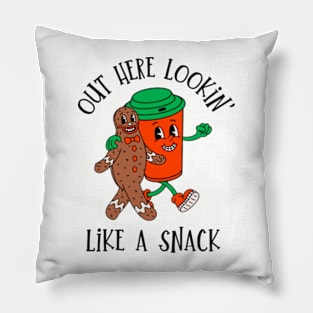 Boujee Looking Like A Snack, Retro Funny Christmas Pillow