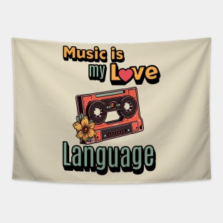 Music is My Love Laguage Tapestry