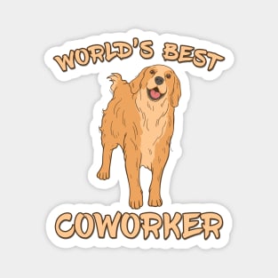 Golden Retriever World's Best Coworker Magnet