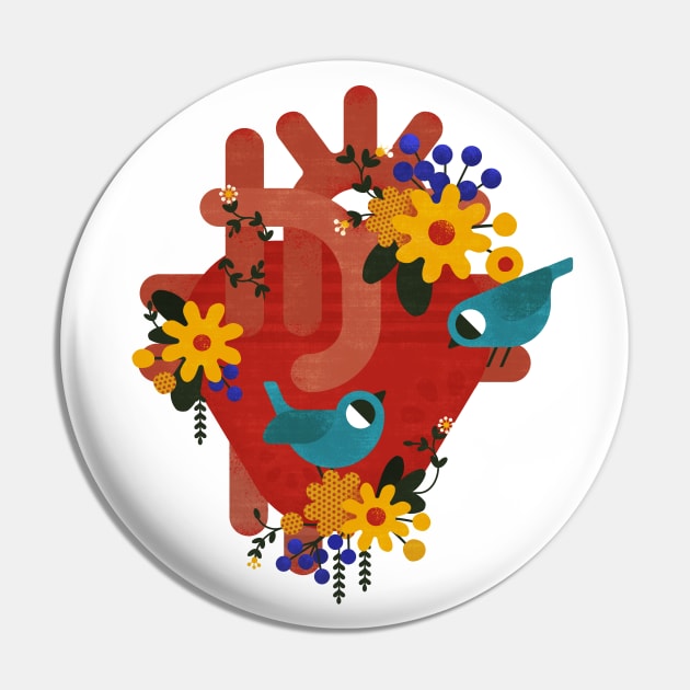 spring heart Pin by holaholamariela