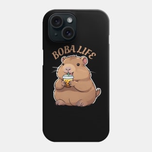 Boba tea lover capybara Phone Case