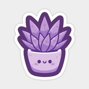 Cute Decorative Cactus House Plant in a Pot | Kawaii Plant Character Design Magnet