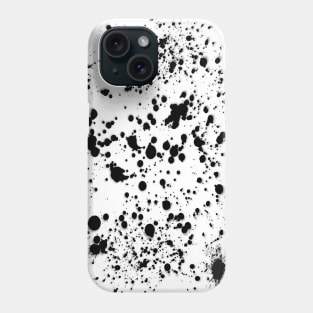 Black and White Paint Splat Pattern Phone Case