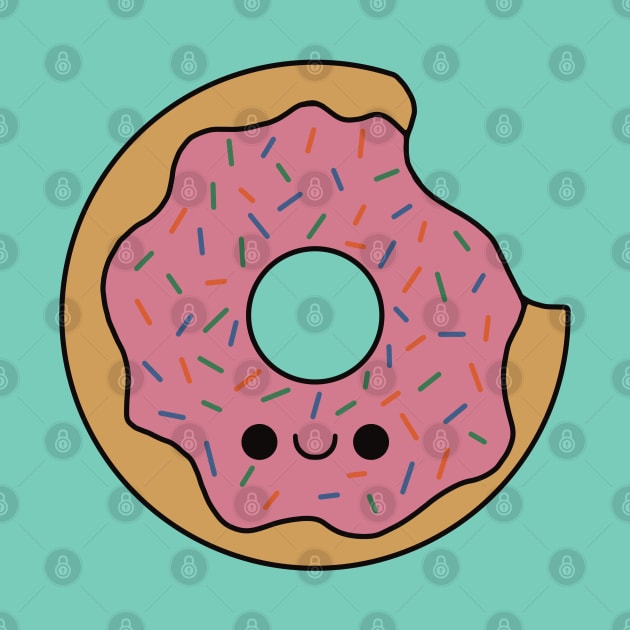 Cute Strawberry Donut - Kawaii Donut by KawaiiByDice