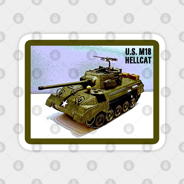 U.S. M18 Hellcat (Left Side) Magnet by Busybob