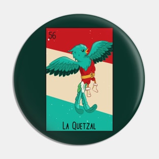 La Quetzal // Mexican Luchador Bird Loteria Card Pin