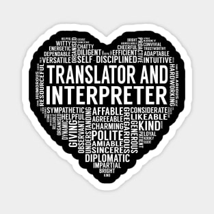 Translator And Interpreter Heart Magnet