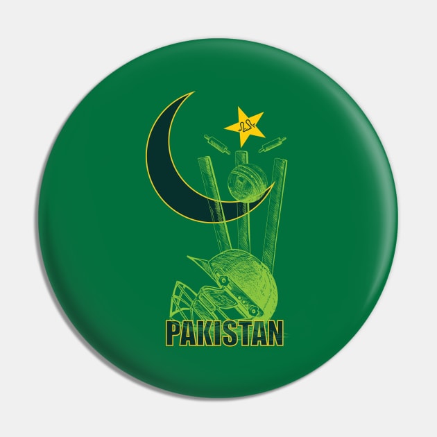 Pakistan Cricket Home Flag Memoribilia Pin by CGD