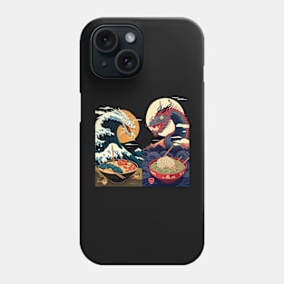 dragon ramen wave, t-shirt. Phone Case