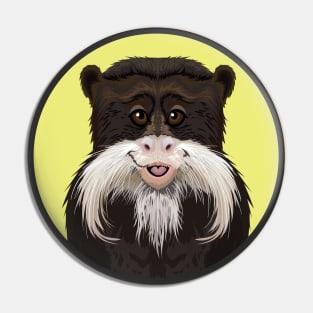 Emperor Tamarin Circle Pin