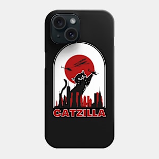 Catzilla.Funny cat pun Phone Case