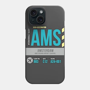 Amsterdam Airport Stylish Luggage Tag (AMS) Phone Case