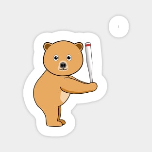 Bear and Baseball Magnet