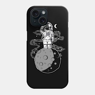 astronaut and moon Phone Case