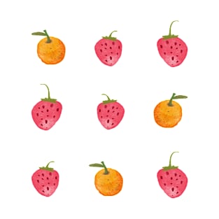 1 orange 2 strawberries T-Shirt