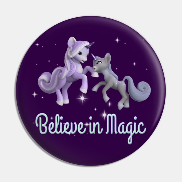 Mom and Unicorn Believe in Magic Pin by AlondraHanley