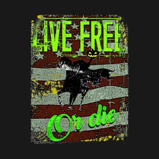 Live Free American Flag Headless Horsemen T-Shirt