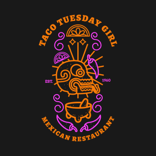 Taco Tuesday Girl Mexican Restaurant T-Shirt