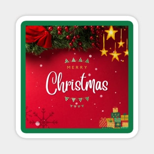 Merry Christmas - Red Christmas Magnet